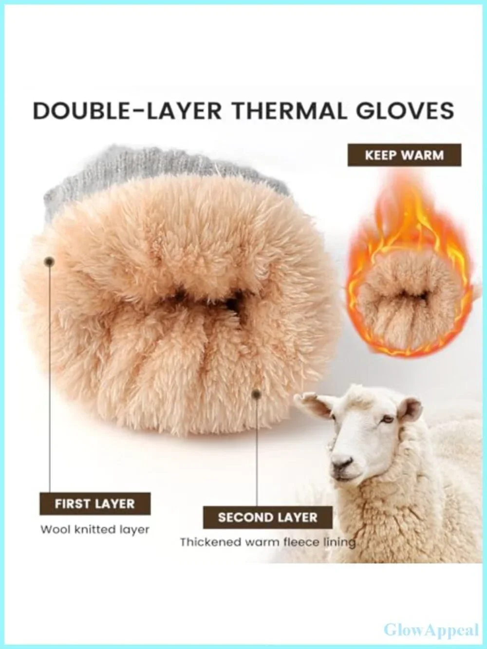 Touchscreen Fleece Lined Winter Gloves Women Thermal Knit Gloves